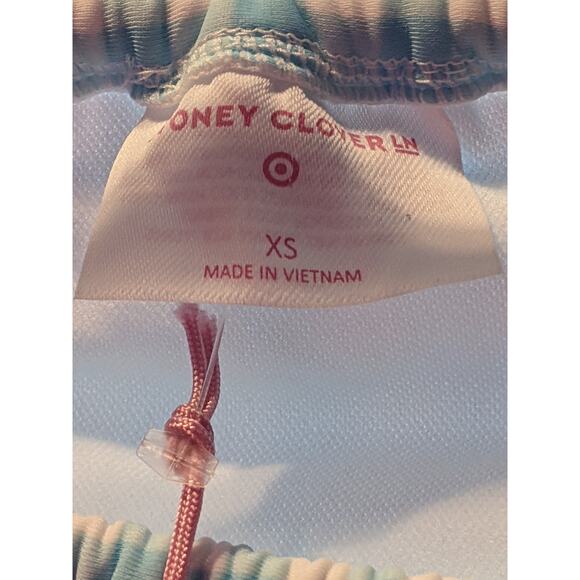 Stoney Clover Lane‎ Bikini Bottom Side Tie Gingham Blue White XS Swimsuit Heart - Picture 6 of 9